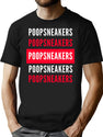 Poopsneakers - Bootleg Funny Bad Translation Error Bootleg Graphic T-Shirt - Black