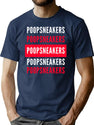 Poopsneakers - Bootleg Funny Bad Translation Error Bootleg Graphic T-Shirt - Navy