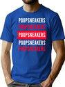 Poopsneakers - Bootleg Funny Bad Translation Error Bootleg Graphic T-Shirt - Blue