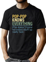 Pop Pop Knows Everything Funny Grandpa Gift From Kids And Grandkids T-Shirt for Men & Women, T-Shirts Graphic Tee - Green
