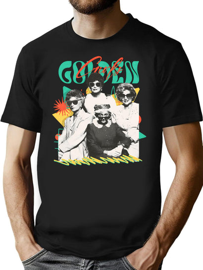 Pop Retro -Golden Girls Sunglasses - Style 70S T-Shirt for Men & Women, T-Shirts Graphic Tee - Black