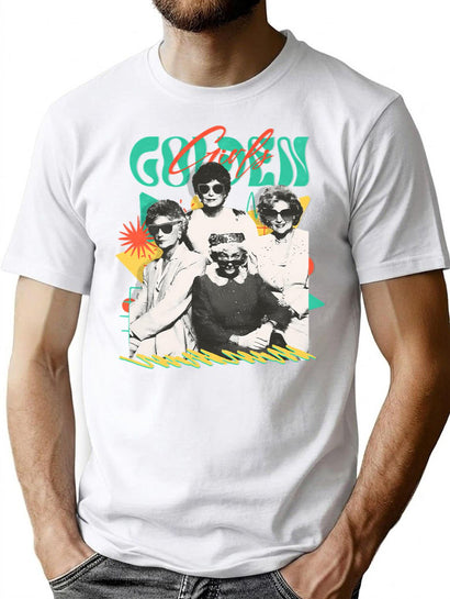 Pop Retro -Golden Girls Sunglasses - Style 70S T-Shirt for Men & Women, T-Shirts Graphic Tee - Black