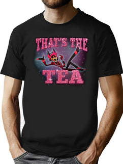 Popomu Alastor - That's The Tea - Hazbin Hotel Essential Premium Heavyweight Cotton T-Shirt - Black