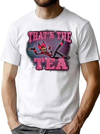 Popomu Alastor - That's The Tea - Hazbin Hotel Essential T-Shirt for Men & Women, T-Shirts Graphic Tee - Black