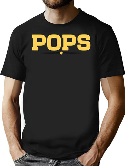 Pops T-Shirt for Men & Women, T-Shirts Graphic Tee - Black