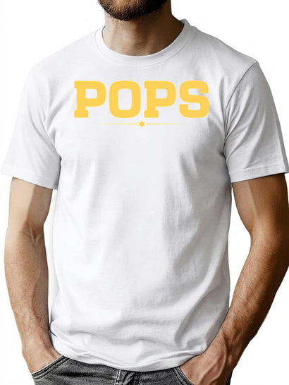 Pops T-Shirt for Men & Women, T-Shirts Graphic Tee - Black