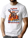 Possum Fighting Demons Bootleg Graphic T-Shirt - White