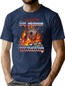 Possum Fighting Demons Bootleg Graphic T-Shirt - Navy