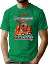 Possum Fighting Demons Bootleg Graphic T-Shirt - Green