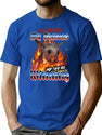 Possum Fighting Demons Bootleg Graphic T-Shirt - Blue