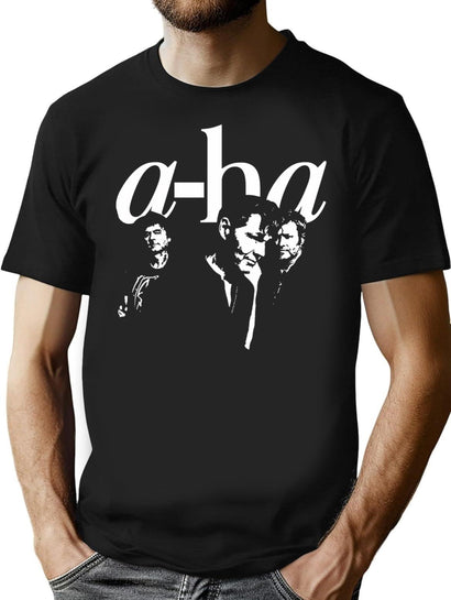 Poster Aha Graphic Picture T-Shirt for Men & Women, T-Shirts Graphic Tee - Black