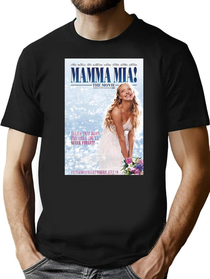 Poster Mamma Mia Movie T-Shirt for Men & Women, T-Shirts Graphic Tee - Black