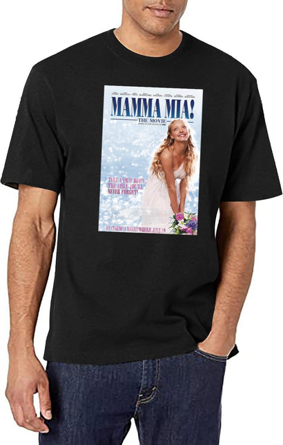 Poster Mamma Mia Movie T-Shirt for Men & Women, T-Shirts Graphic Tee - Black