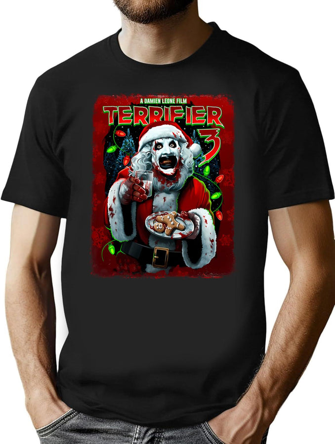 Poster Of Terri.Fier 3 Christmas T-Shirt for Men & Women, T-Shirts Graphic Tee - Black