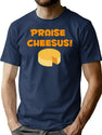 Praise Cheesus T-Shirt for Men & Women, T-Shirts Graphic Tee - Navy
