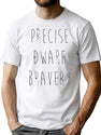 Precise Dwarf Bravery Bootleg Graphic T-Shirt - White