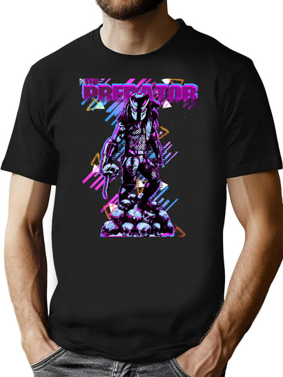 Predator Retro T-Shirt for Men & Women, T-Shirts Graphic Tee - Black