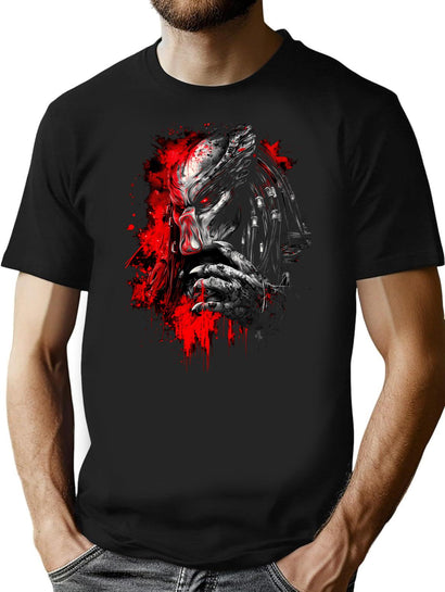 Predator Yautja Hunter Movie Gaming Design T-Shirt for Men & Women, T-Shirts Graphic Tee - Black