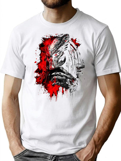 Predator Yautja Hunter Movie Gaming Design T-Shirt for Men & Women, T-Shirts Graphic Tee - Black