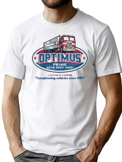 Prime Auto Body Shop Worn T-Shirt for Men & Women, T-Shirts Graphic Tee - Black