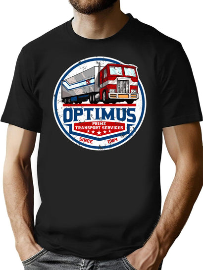Prime Trucking Services T-Shirt for Men & Women, T-Shirts Graphic Tee - Black