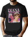 Princess Diana Vintage 90S Classic T-Shirt for Men & Women, T-Shirts Graphic Tee - Black