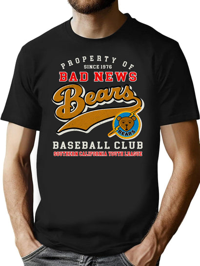 Property Of Bad News Bears Baseball Club Dks T-Shirt for Men & Women, T-Shirts Graphic Tee - Black