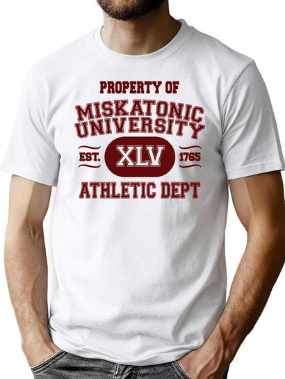Property Of Miskatonic University Athletic Dept T-Shirt for Men & Women, T-Shirts Graphic Tee - Black