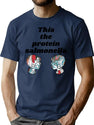 Protein Salmonella - Funny Surreal Bad Translation Bootleg Graphic T-Shirt - Navy