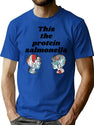 Protein Salmonella - Funny Surreal Bad Translation Bootleg Graphic T-Shirt - Blue
