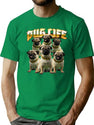 Pug Life - Retro 90S Hip-Hop Canine Crew Bootleg Vintage Bootleg Graphic T-Shirt - Green