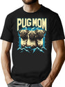Pug Mom Bootleg Bootleg Graphic T-Shirt - Black