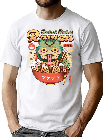 Pukei Pukei Ramen Vintage T-Shirt for Men & Women, T-Shirts Graphic Tee - Black
