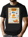 Pumpkin Pie Recipe T-Shirt for Men & Women, T-Shirts Graphic Tee - Black