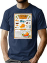 Pumpkin Pie Recipe T-Shirt for Men & Women, T-Shirts Graphic Tee - Navy