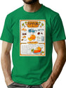 Pumpkin Pie Recipe T-Shirt for Men & Women, T-Shirts Graphic Tee - Green