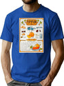 Pumpkin Pie Recipe T-Shirt for Men & Women, T-Shirts Graphic Tee - Blue