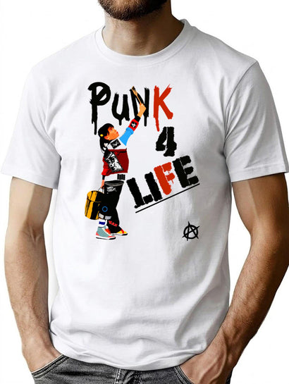 Punky Punk 4 Life Brewster Essential T-Shirt for Men & Women, T-Shirts Graphic Tee - Black