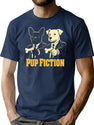 Pup Fiction T-Shirt for Men & Women, T-Shirts Graphic Tee - Navy