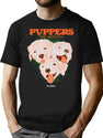 Puppers T-Shirt for Men & Women, T-Shirts Graphic Tee - Black