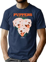 Puppers T-Shirt for Men & Women, T-Shirts Graphic Tee - Navy