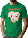 Puppers T-Shirt for Men & Women, T-Shirts Graphic Tee - Green