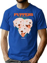 Puppers T-Shirt for Men & Women, T-Shirts Graphic Tee - Blue