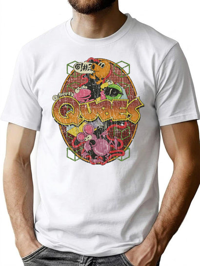 Qbert'S Qubes 1983 T-Shirt for Men & Women, T-Shirts Graphic Tee - Black