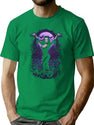 Queen Of The Web Gothic Vampire Pinup Under Purple Moon T-Shirt for Men & Women, T-Shirts Graphic Tee - Green