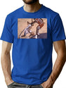 Questions T-Shir Bootleg Graphic T-Shirt - Blue