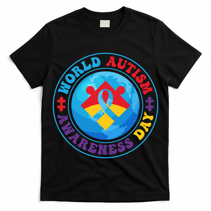 Ribbon World Autism Awareness Day T-Shirt