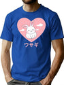 Rabbit 90S Japanese Kawaii Funny Japanese Aesthetics Kawaii T-Shirt for Men & Women, T-Shirts Graphic Tee - Blue
