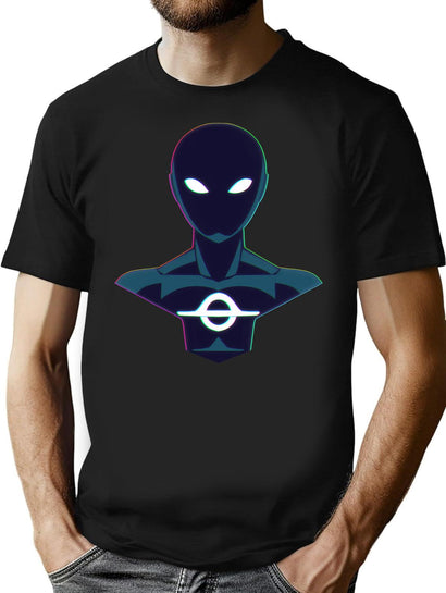 Radiant Black T-Shirt for Men & Women, T-Shirts Graphic Tee - Black