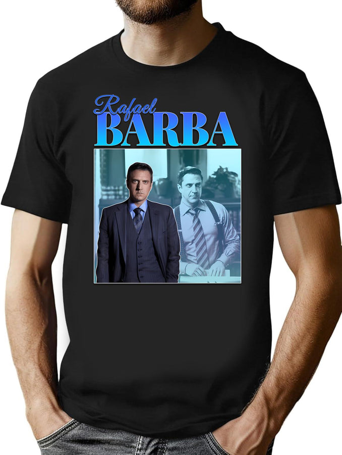Rafael Barba 90S Inspired Vintage Homage Bootleg Graphic T-Shirt - Black